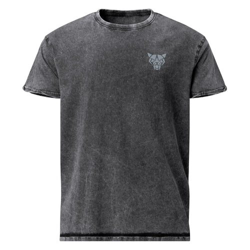 Denim T-shirt with SaverTooth logo