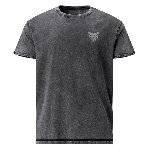 Denim T-shirt with SaverTooth logo